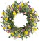 Spring Wreath 22" Spring Wreaths for Front Door Artificial Summer Wreath with Eucalyptus Leaf Lavender Daisy for Indoor Outdoor Home Decor Festival Celebrations